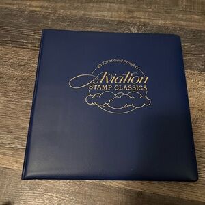 Aviation, 23k gold stamp proofs and binder